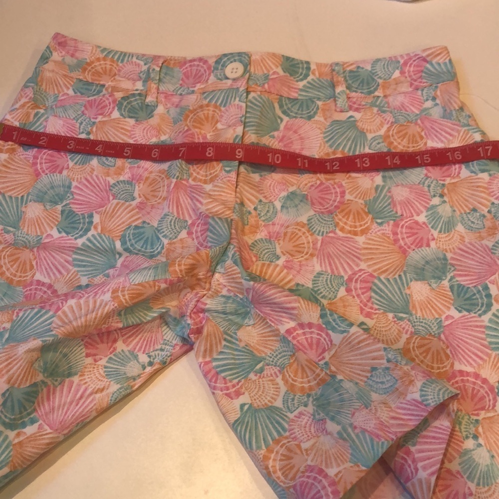 NEW Talbots Multicolor Pastel Seashells Print Twill Shorts Size 4 7” rise NWOT - Picture 6 of 11